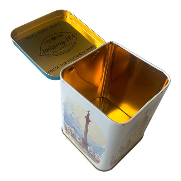 VTG Ridgways Tea Big Ben England Landscape Metal Tea Tin Collectible Canister - Picture 9 of 12